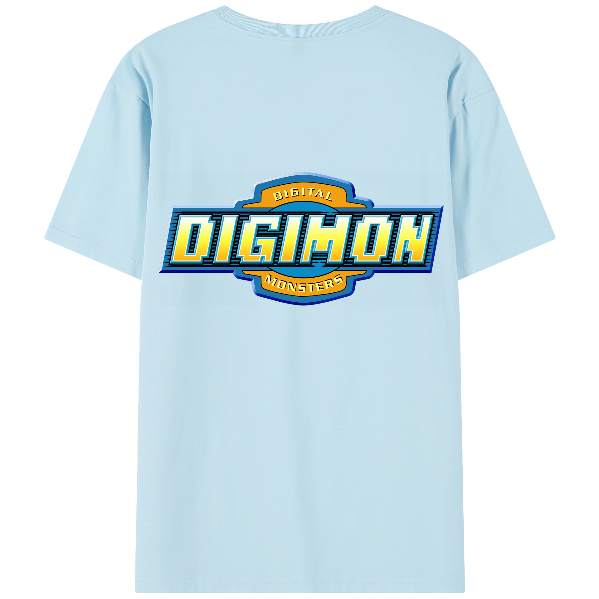 （画像用） Digimon デジタルモンスター/デジモン 綿100％半袖Tシャツ（背面プリント）